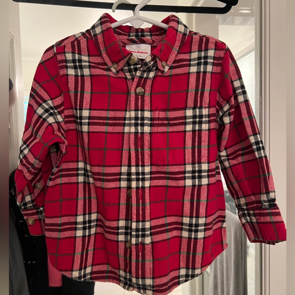 Hanna Andersson Flannel Button-up Long Sleeve Shirt
